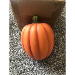 Ceramic Pumpkin Halloween Thanksgiving Autumn Fall EXCELLENT With Box